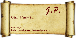 Gál Pamfil névjegykártya